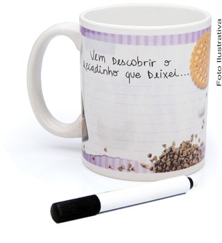Caneca de Porcelana Lousa