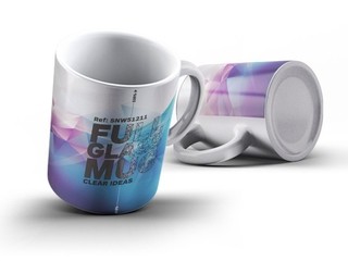 Caneca Porcelana Prata