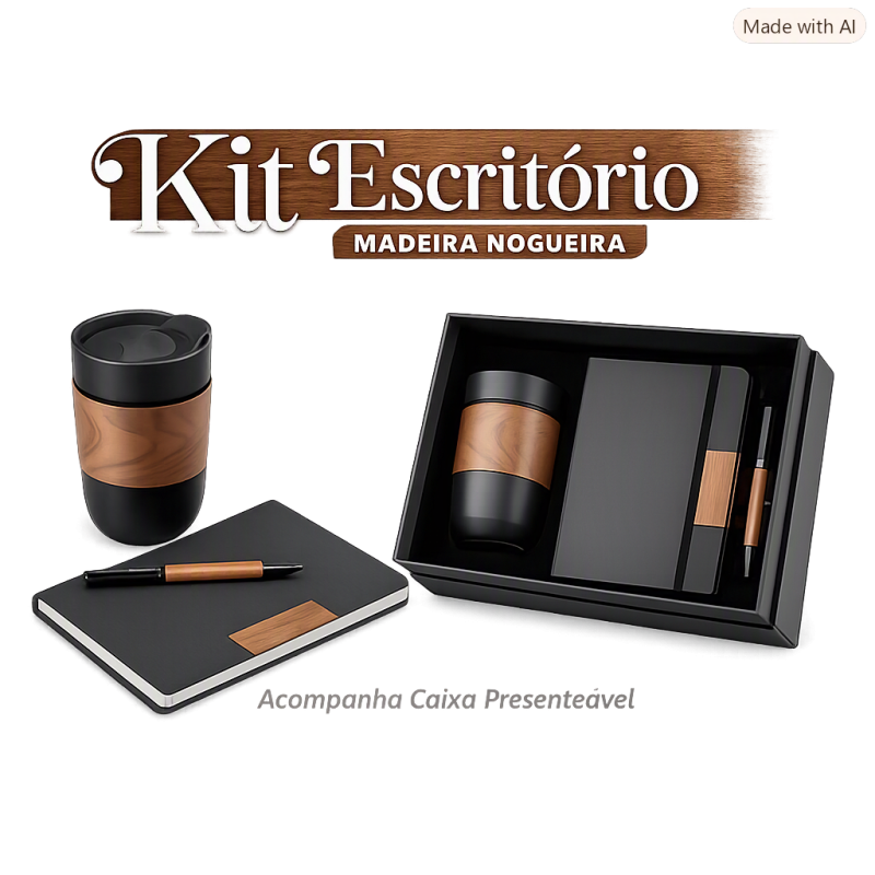 Kit Escritório – Organização e Elegância V3 Brindes - brindes personalizados